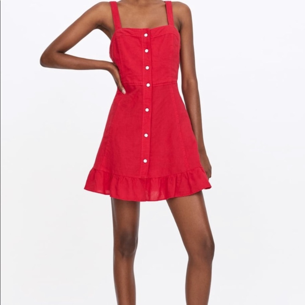 Zara red dress